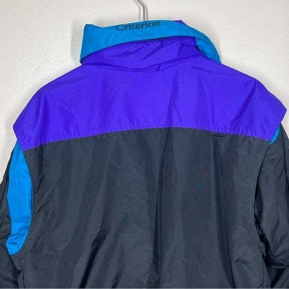 Columbia Sportswear Vintage Criterion Teal Black Purple Zip Up Jacket Large - Picture 10 of 11